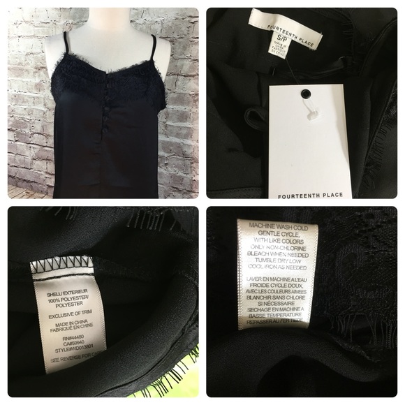 Fourteenth Place slip black dress lace sz … - Picture 8 of 8